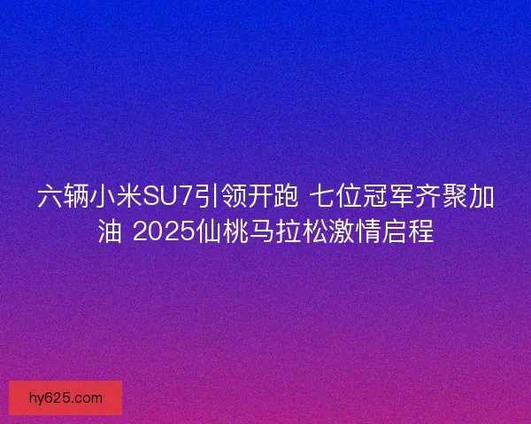 六辆小米SU7引领开跑 七位冠军齐聚加油 2025仙桃马拉松激情启程